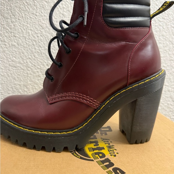 Dr. Martens Persephone ShirazOx Blood Lace-Up Boots 6-hole Platform Heeled Docs - Picture 7 of 16